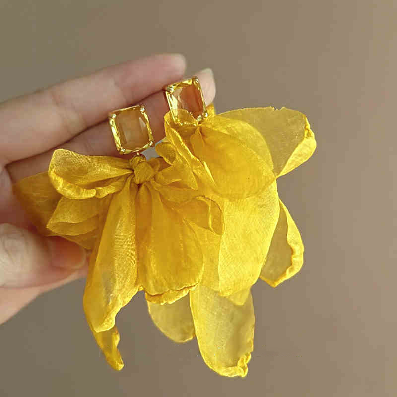Bohemian Yellow Petal Earring