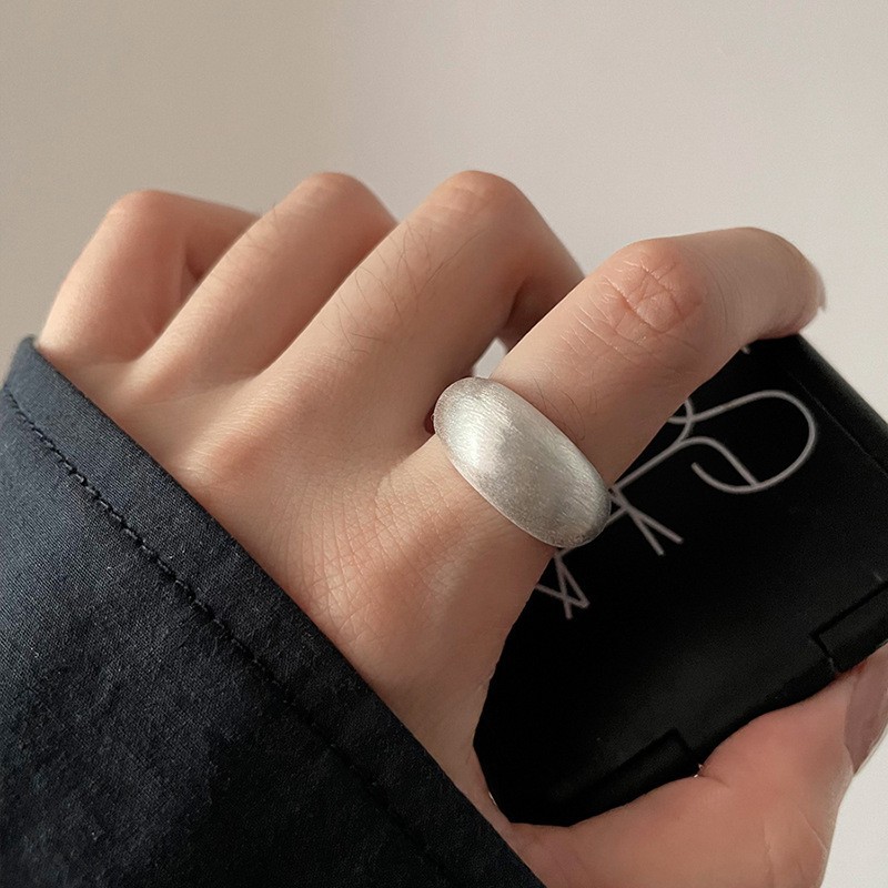 Brushed Satin Dome Open Ring
