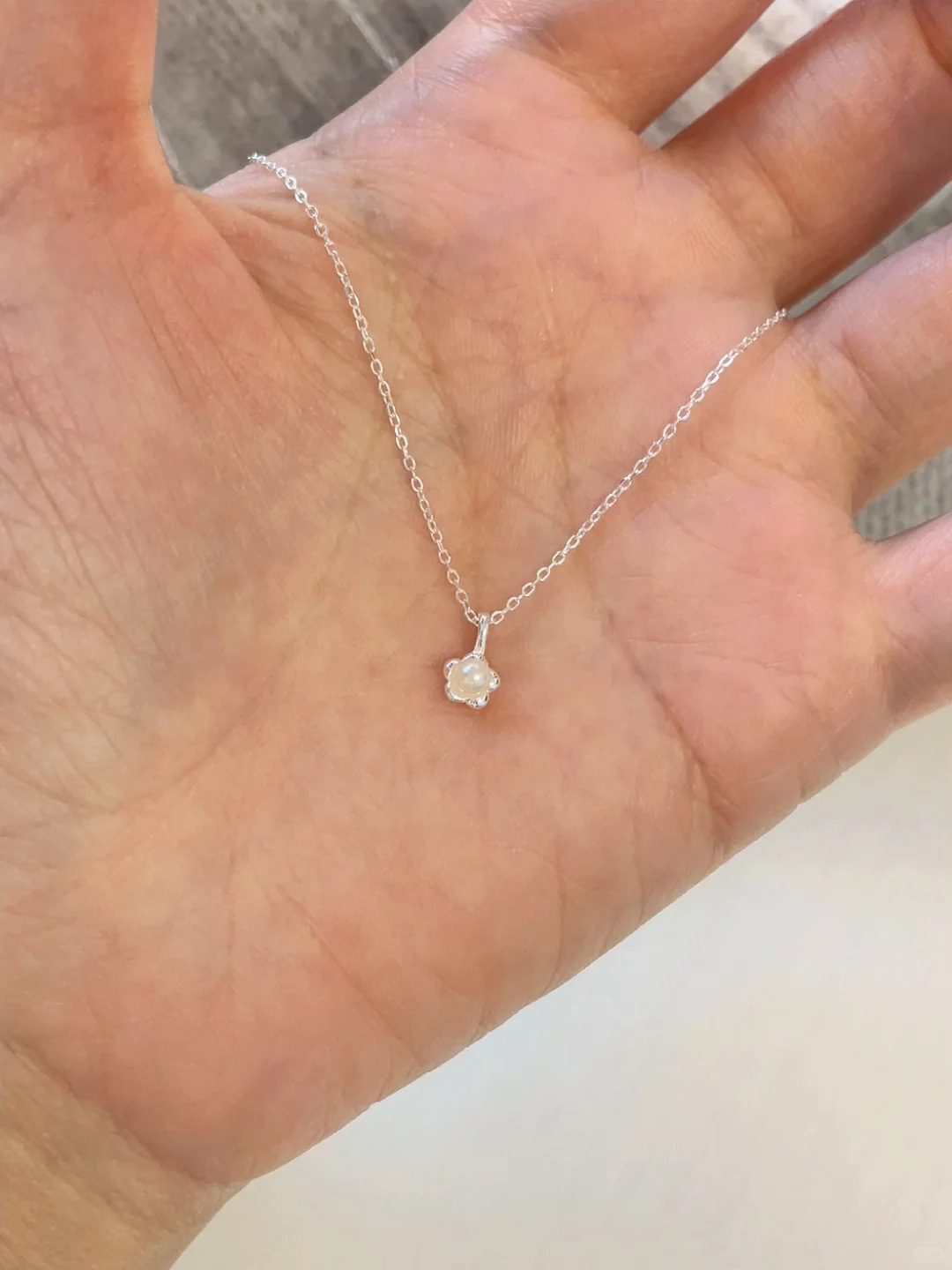 Sweet Heart Bow Pearl Necklace