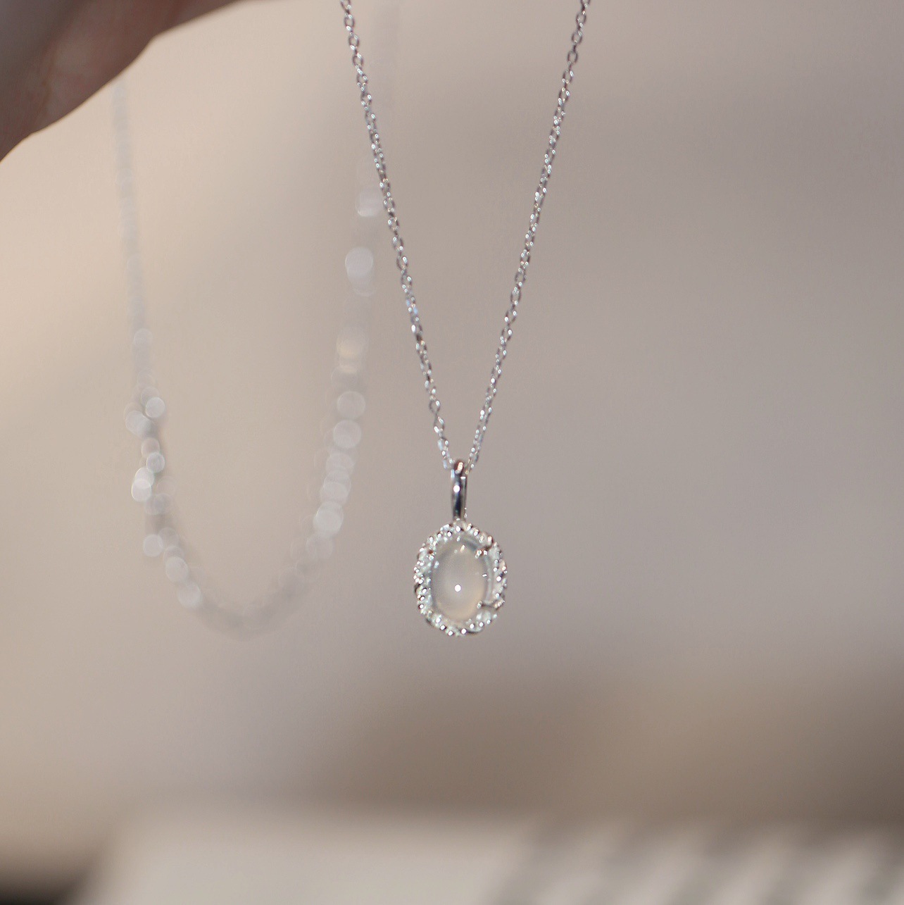 Sweet Heart Bow Pearl Necklace