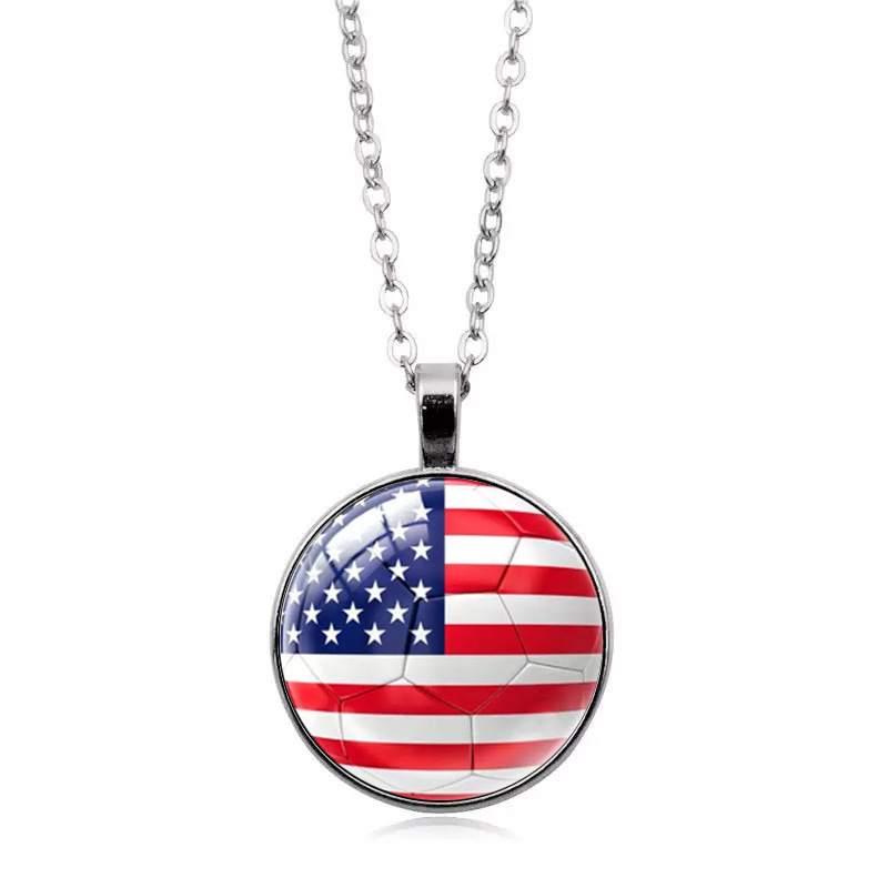 USA Flag Football FIFA World Cup 2026 Pendant Necklace