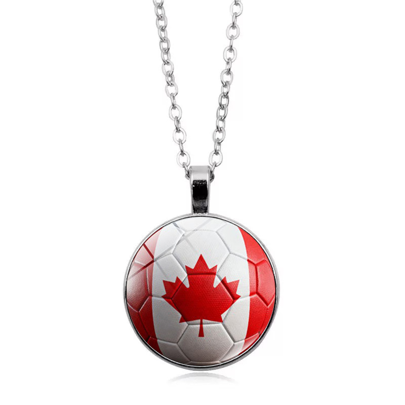 Canada Flag Football FIFA World Cup 2026 Pendant Necklace