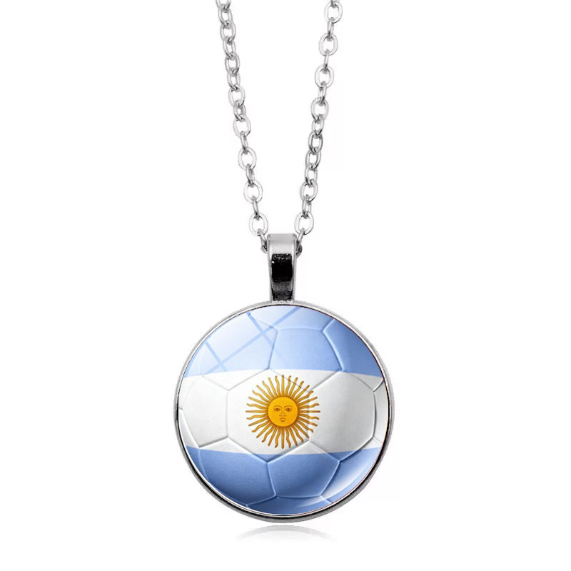 Argentina Flag Football FIFA World Cup 2026 Pendant Necklace