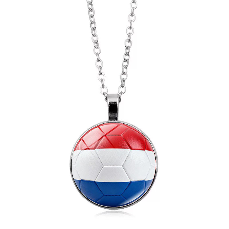 Netherlands Flag Football FIFA World Cup 2026 Pendant Necklace