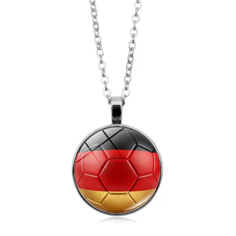 Germany Flag Football FIFA World Cup 2026 Pendant Necklace