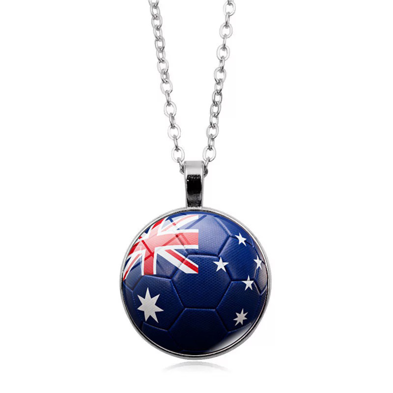 Australia Flag Football FIFA World Cup 2026 Pendant Necklace