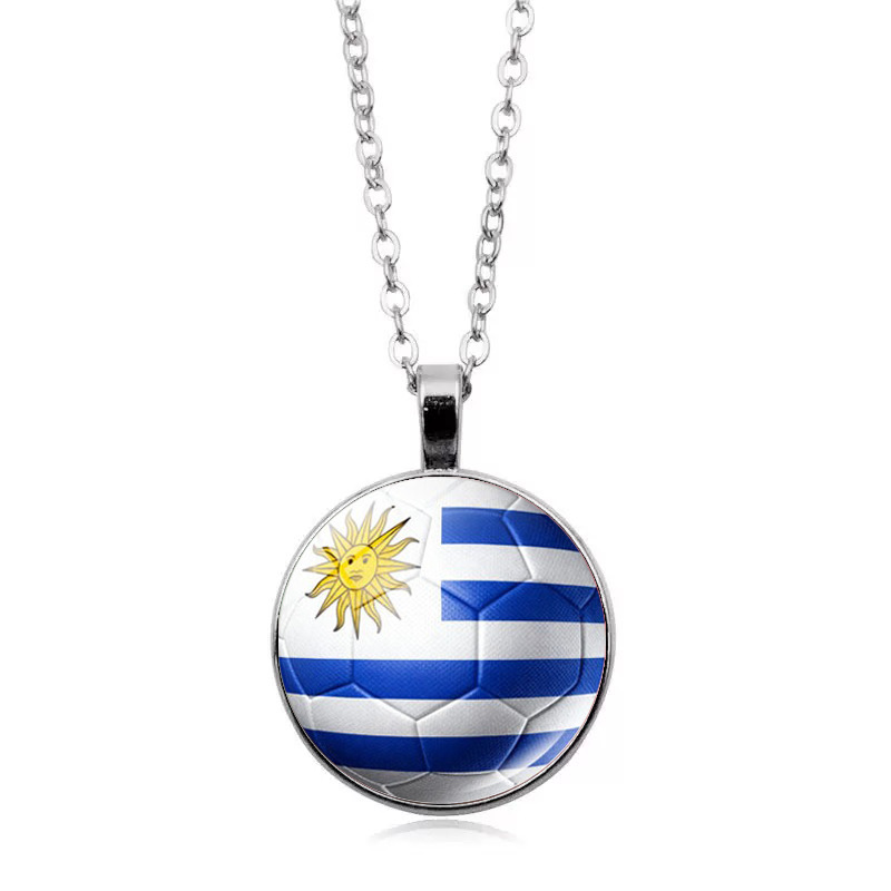 Uruguay Flag Football FIFA World Cup 2026 Pendant Necklace