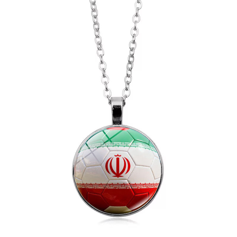 Iran Flag Football FIFA World Cup 2026 Pendant Necklace