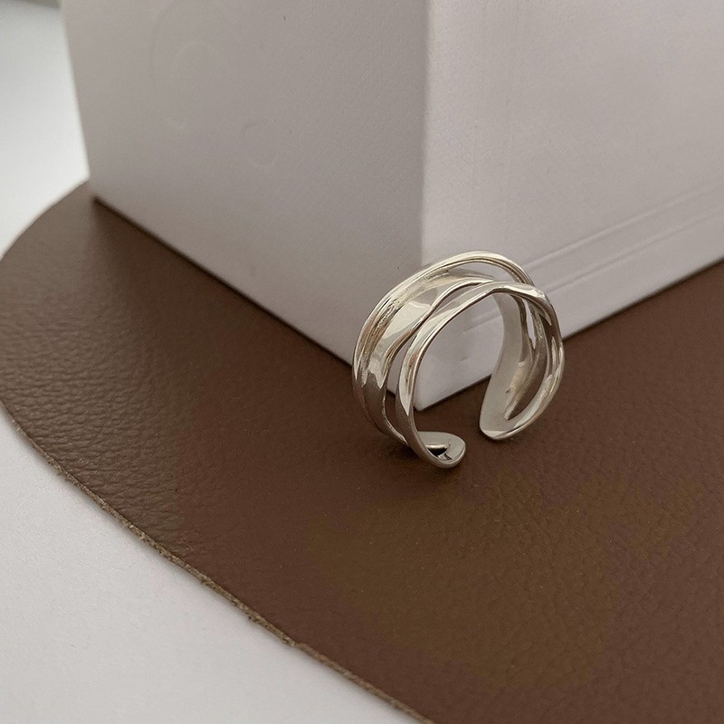 Triple Flow Band Silver Ring
